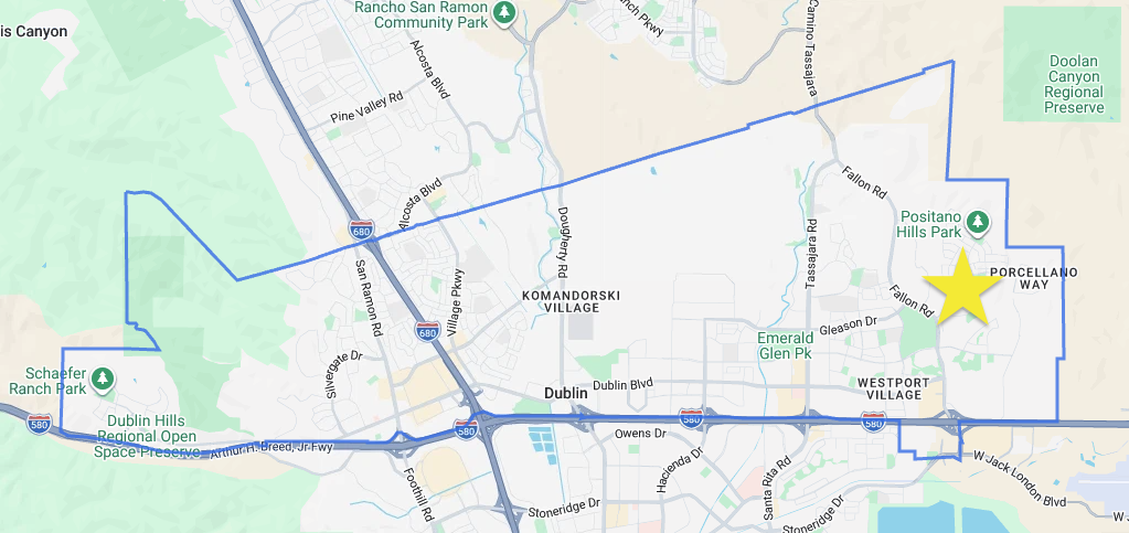 Illustrated map of the Dublin area